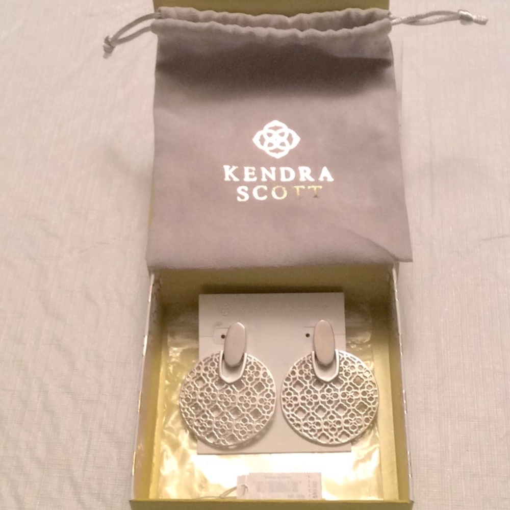 Kendra Scott Didi Silvertone Earrings